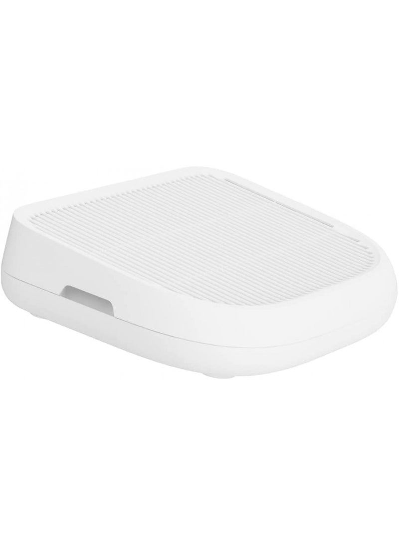 سجادة بيتكيت لحجز فضلات القطط مع درج - أبيض - متوسط